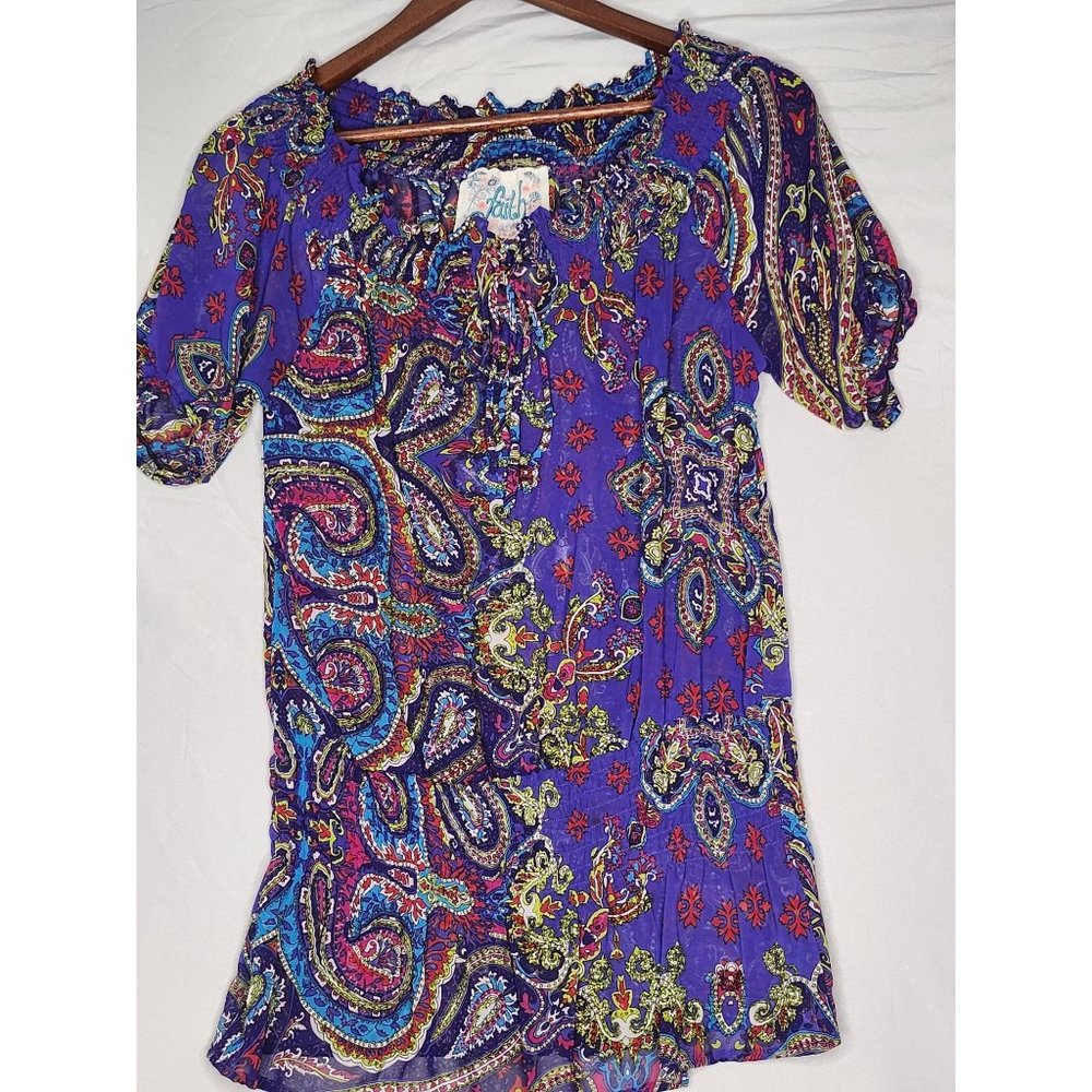 Paisley‎ Print Blouse with beautiful Beading from Faith Size Small